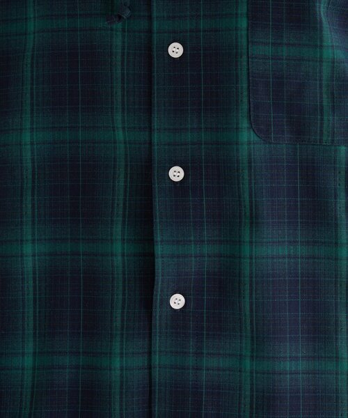 Kastane(カスタネ)の「【一部店舗限定/ユニセックス】BM チェックフードシャツ(シャツ/ブラウス・レディース・グリーン/ブラウン・FREE)」の8枚目の写真