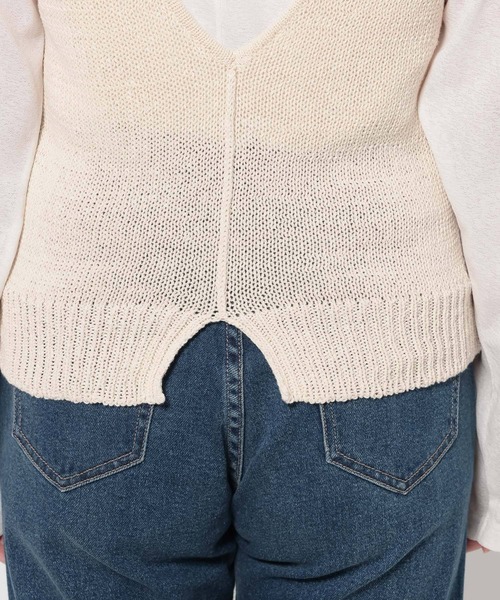 LOWRYS FARM（ローリーズファーム）の「２ＷＡＹコンパクトベスト　654888（ニット/セーター・レディース・ライトベージュ/ブラック・FREE）」の10枚目の写真