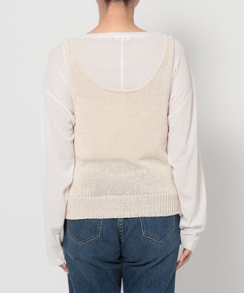 LOWRYS FARM（ローリーズファーム）の「２ＷＡＹコンパクトベスト　654888（ニット/セーター・レディース・ライトベージュ/ブラック・FREE）」の11枚目の写真