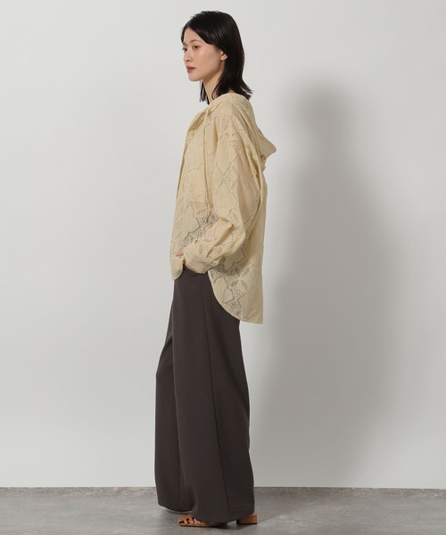 LAKOLE（ラコレ）の「レースフードシャツ / 654300（シャツ/ブラウス・レディース・クリーム/オフホワイト/ブラック・FREE）」の18枚目の写真