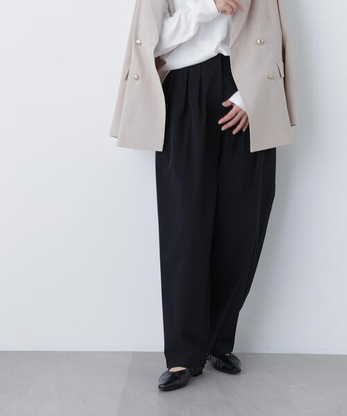 N.（N. Natural Beauty Basic）（エヌエヌナチュラルビューティーベーシック）の「ナイロンタックパンツ（その他パンツ・レディース・ライトピンク/ブラック・ﾌﾘ-）」の19枚目の写真