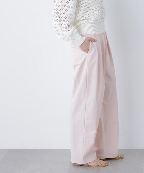 N.（N. Natural Beauty Basic）（エヌエヌナチュラルビューティーベーシック）の「ナイロンタックパンツ（その他パンツ・レディース・ライトピンク/ブラック・ﾌﾘ-）」の13枚目の写真