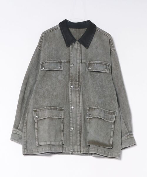 PBLIM(ページボーイリム)の「《UNISEX》ハイショクワークジャケット(その他アウター・レディース・カーキ/ブラック/アイボリー/グリーン・LARGE/MEDIUM)」の4枚目の写真