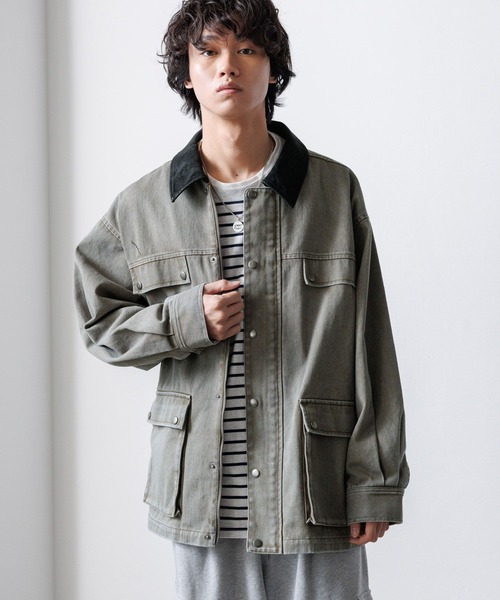 PBLIM（ページボーイリム）の「《UNISEX》ハイショクワークジャケット（その他アウター・レディース・カーキ/ブラック/アイボリー・LARGE/MEDIUM）」の3枚目の写真