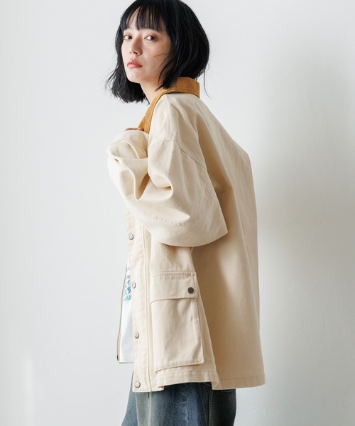 PBLIM（ページボーイリム）の「《UNISEX》ハイショクワークジャケット（その他アウター・レディース・カーキ/ブラック/アイボリー・LARGE/MEDIUM）」の16枚目の写真