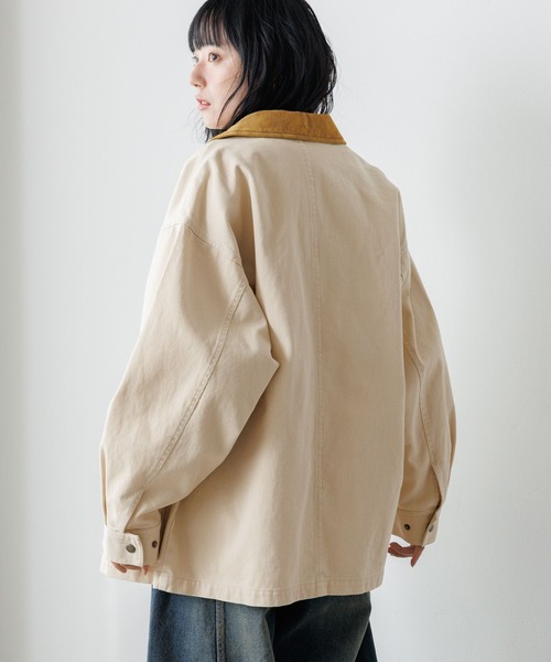 PBLIM（ページボーイリム）の「《UNISEX》ハイショクワークジャケット（その他アウター・レディース・カーキ/ブラック/アイボリー・LARGE/MEDIUM）」の17枚目の写真