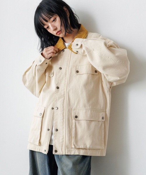 PBLIM（ページボーイリム）の「《UNISEX》ハイショクワークジャケット（その他アウター・レディース・カーキ/ブラック/アイボリー・LARGE/MEDIUM）」の18枚目の写真