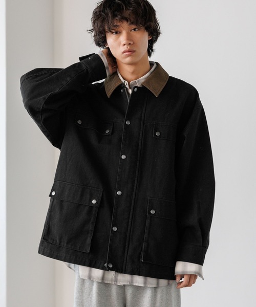 PBLIM（ページボーイリム）の「《UNISEX》ハイショクワークジャケット（その他アウター・レディース・カーキ/ブラック/アイボリー・LARGE/MEDIUM）」の4枚目の写真