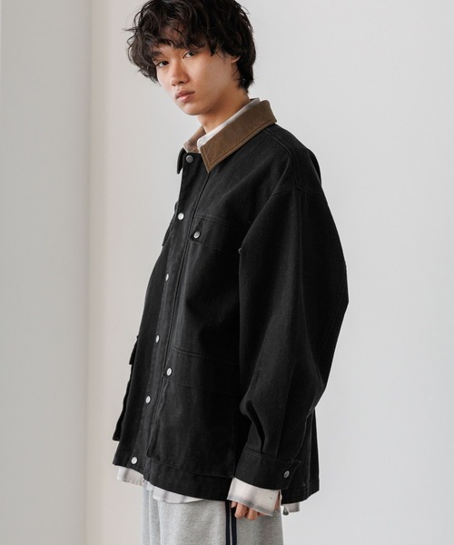 PBLIM（ページボーイリム）の「《UNISEX》ハイショクワークジャケット（その他アウター・レディース・カーキ/ブラック/アイボリー・LARGE/MEDIUM）」の6枚目の写真