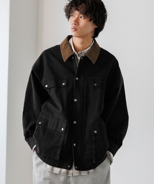 PBLIM（ページボーイリム）の「《UNISEX》ハイショクワークジャケット（その他アウター・レディース・カーキ/ブラック/アイボリー・LARGE/MEDIUM）」の7枚目の写真