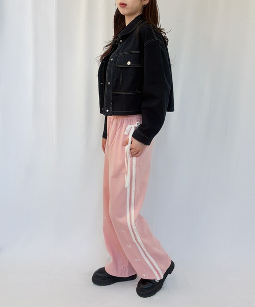 frunco（フランコ）の「【ZOZOTOWN限定】ステッチデニムジャケット/ドローコード付き（デニムジャケット・レディース・ネイビー/ホワイト・FREE）」の15枚目の写真