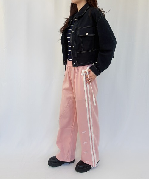 frunco（フランコ）の「【ZOZOTOWN限定】ステッチデニムジャケット/ドローコード付き（デニムジャケット・レディース・ネイビー/ホワイト・FREE）」の13枚目の写真