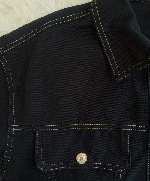 frunco（フランコ）の「【ZOZOTOWN限定】ステッチデニムジャケット/ドローコード付き（デニムジャケット・レディース・ネイビー/ホワイト・FREE）」の21枚目の写真