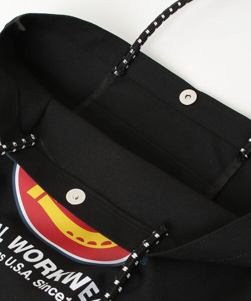 Dickies（ディッキーズ）の「【DICKIES/ディッキーズ】LOGO PRINT ROPE TOTE BAG / ロゴプリントロープトートバッグ（トートバッグ・メンズ・オフホワイト/アイボリー/ブラック/ブラック系・FREE）」の21枚目の写真