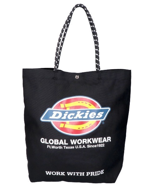 Dickies（ディッキーズ）の「【DICKIES/ディッキーズ】LOGO PRINT ROPE TOTE BAG / ロゴプリントロープトートバッグ（トートバッグ・メンズ・オフホワイト/アイボリー/ブラック/ブラック系・FREE）」の13枚目の写真