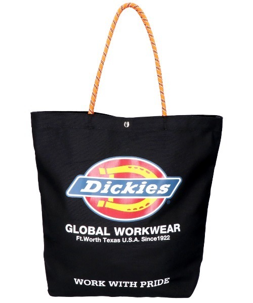 Dickies（ディッキーズ）の「【DICKIES/ディッキーズ】LOGO PRINT ROPE TOTE BAG / ロゴプリントロープトートバッグ（トートバッグ・メンズ・オフホワイト/アイボリー/ブラック/ブラック系・FREE）」の16枚目の写真