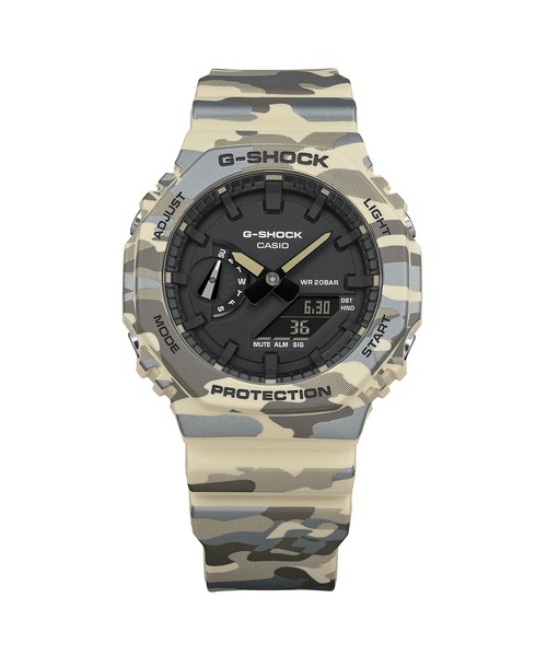 G-SHOCK（ジーショック）の「オリジナルカモフラージュシリーズ / GA-2100CM-5AJF（アナログ腕時計・メンズ・グレー系カモフラージュ・FREE）」の4枚目の写真