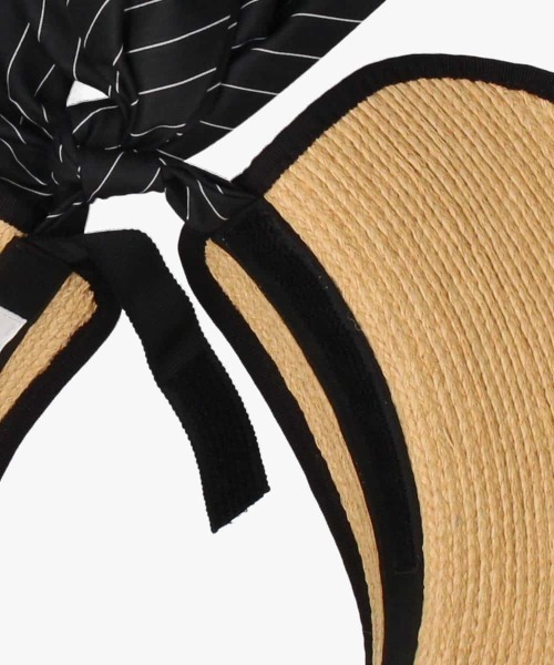 Chapeau d' O（シャポードオー）の「Chapeau d' O  Raffia Casablanca Visor ST / シャポードオー（サンバイザー・レディース・ブラック/ホワイト・FREE）」の15枚目の写真