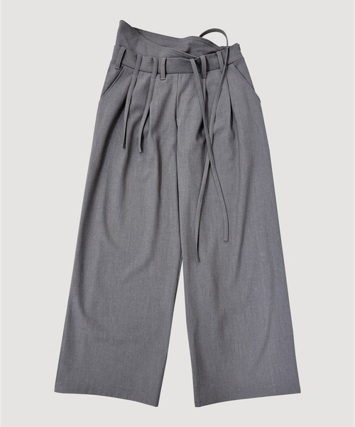 VIAVANDA(ヴィアヴァンダ)の「STRING WIDE TROUSERS(スラックス・レディース・ブラック/グレー・SMALL/MEDIUM)」の10枚目の写真