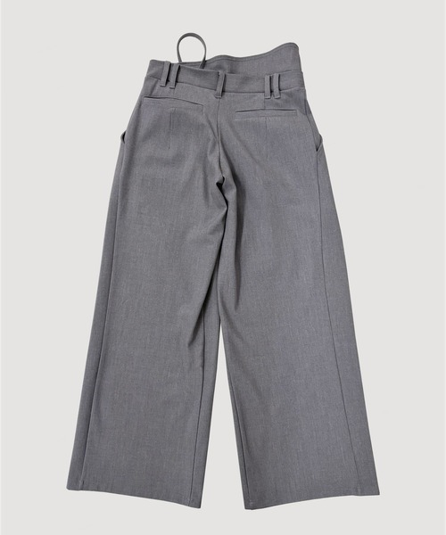 VIAVANDA(ヴィアヴァンダ)の「STRING WIDE TROUSERS(スラックス・レディース・ブラック/グレー・SMALL/MEDIUM)」の11枚目の写真