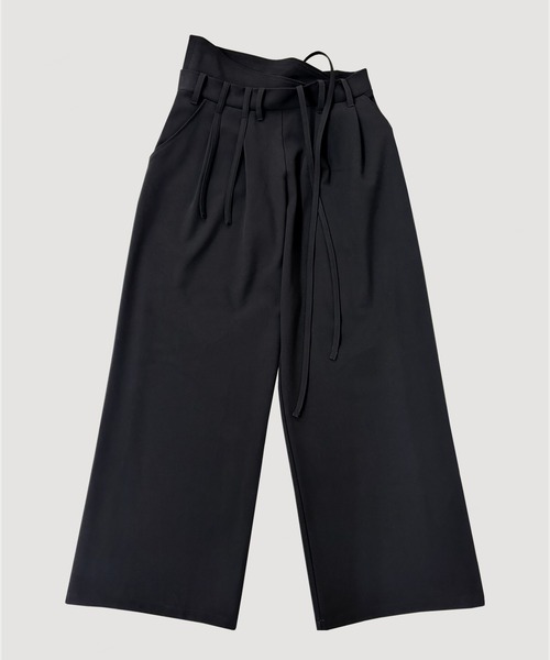 VIAVANDA(ヴィアヴァンダ)の「STRING WIDE TROUSERS(スラックス・レディース・ブラック/グレー・SMALL/MEDIUM)」の19枚目の写真