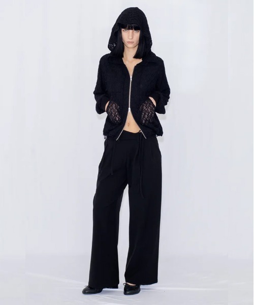 VIAVANDA(ヴィアヴァンダ)の「STRING WIDE TROUSERS(スラックス・レディース・ブラック/グレー・SMALL/MEDIUM)」の15枚目の写真