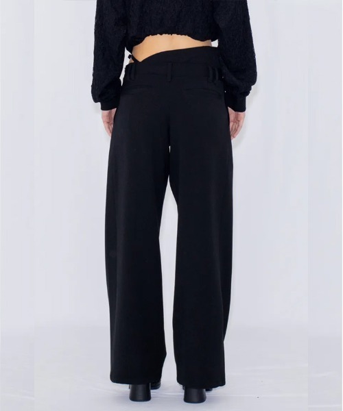 VIAVANDA(ヴィアヴァンダ)の「STRING WIDE TROUSERS(スラックス・レディース・ブラック/グレー・SMALL/MEDIUM)」の14枚目の写真