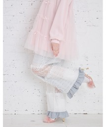 Lolime by mellfy memory（ロリミー バイ メルフィーメモリー）の「patchwork lace frill pants（スウェットパンツ）」