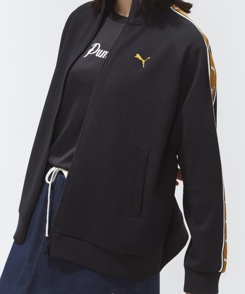 PUMA(プーマ)の「プーマ PUMA ESS ELEVATED テープ トラック JKT(ブルゾン・レディース・ブラウン/ブラック/オフホワイト・S/M/L)」の3枚目の写真