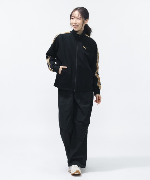 PUMA(プーマ)の「プーマ PUMA ESS ELEVATED テープ トラック JKT(ブルゾン・レディース・ブラウン/ブラック/オフホワイト・S/M/L)」の8枚目の写真