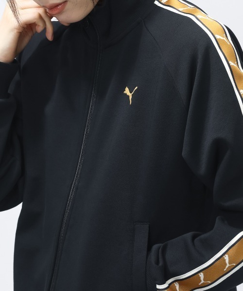 PUMA(プーマ)の「プーマ PUMA ESS ELEVATED テープ トラック JKT(ブルゾン・レディース・ブラウン/ブラック/オフホワイト・S/M/L)」の9枚目の写真