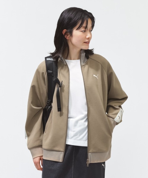 PUMA(プーマ)の「プーマ PUMA ESS ELEVATED テープ トラック JKT(ブルゾン・レディース・ブラウン/ブラック/オフホワイト・S/M/L)」の16枚目の写真