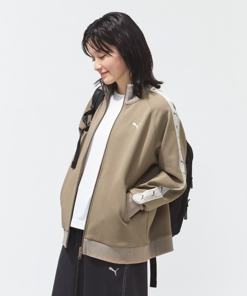PUMA(プーマ)の「プーマ PUMA ESS ELEVATED テープ トラック JKT(ブルゾン・レディース・ブラウン/ブラック/オフホワイト・S/M/L)」の17枚目の写真