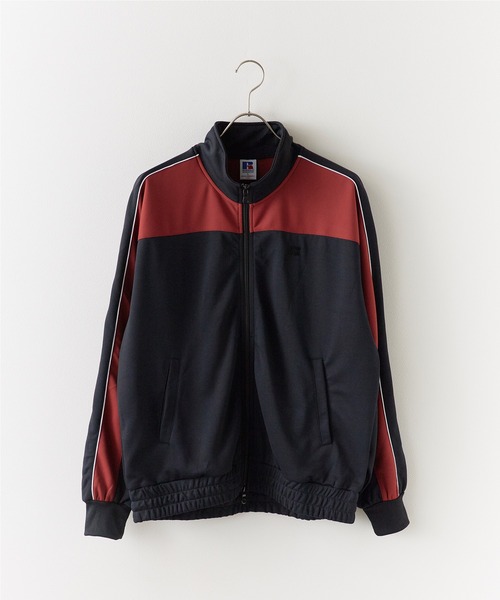 Russell Athletic(ラッセルアスレティック)の「Russell Athletic/ラッセルアスレティック Double Jersey Track Jacket ロゴデザイン ダブルジップ ジャージ トラックジャケット 秋 秋服 2026年秋冬(ジャージ・メンズ・ブラック/ブラウン・M/L/XL)」の3枚目の写真