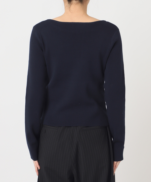 U by SPICK&SPAN（ユーバイスピックアンドスパン）の「ワイドリブロングスリーブニット（ニット/セーター・レディース・オレンジ/ネイビー・FREE）」の20枚目の写真