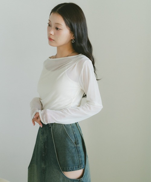 VANNIE U（ヴァニーユー）の「ギャザードレープシアートップス（Tシャツ/カットソー・レディース・アイボリー/グレー/ピンク・FREE）」の11枚目の写真