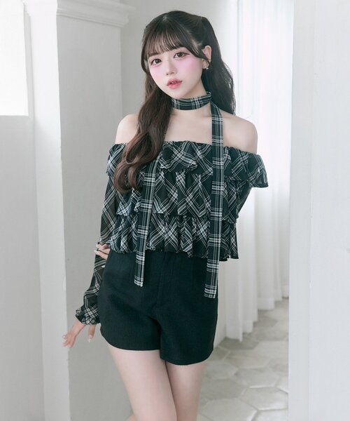 OLIVE des OLIVE（オリーブデオリーブ）の「【Belle Charme】Classical Short Pants（その他パンツ・レディース・チャコールグレー/ブラック/アイボリー・FREE）」の15枚目の写真