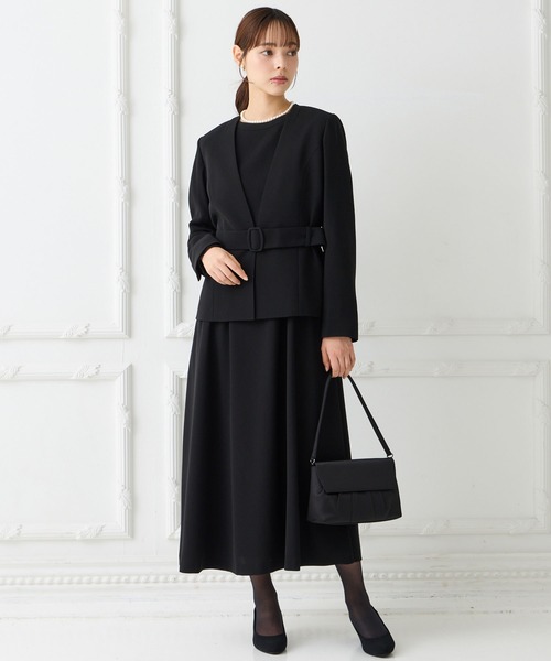 セール】【喪服・礼服・WEB限定】マシンウォッシャブル ベルト付きノー 