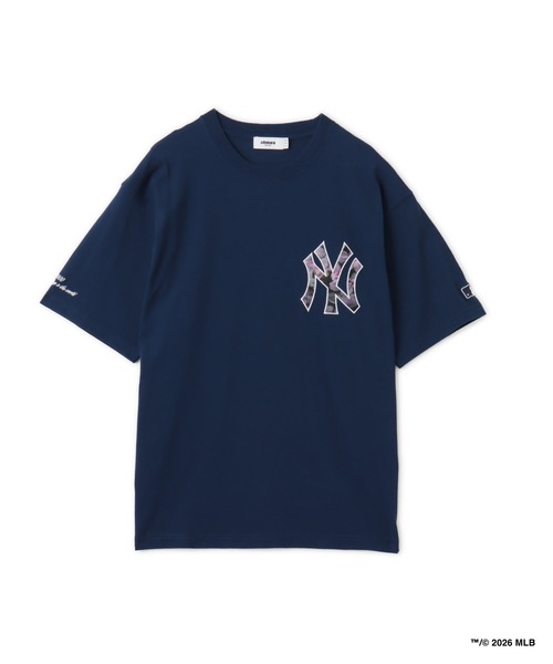 MLB（メジャーリーグベースボール）の「atmos x MLB Patch Logo T-shirt 【SAKURA】 / アトモス MLB パッチ ロゴ T-シャツ サクラ 【SP】（Tシャツ/カットソー・メンズ・ブルー/ネイビー/ブラック・XL/L/M）」の4枚目の写真