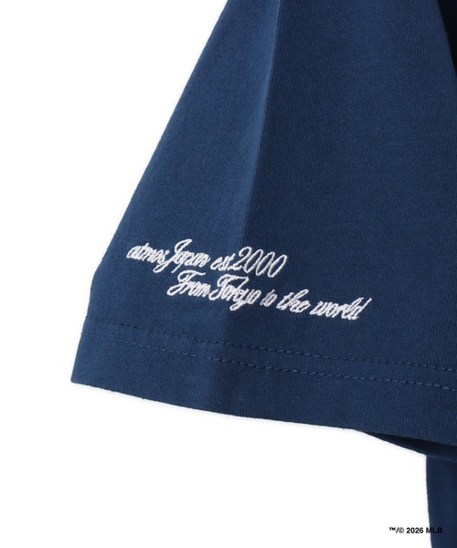 MLB（メジャーリーグベースボール）の「atmos x MLB Patch Logo T-shirt 【SAKURA】 / アトモス MLB パッチ ロゴ T-シャツ サクラ 【SP】（Tシャツ/カットソー・メンズ・ブルー/ネイビー/ブラック・XL/L/M）」の7枚目の写真