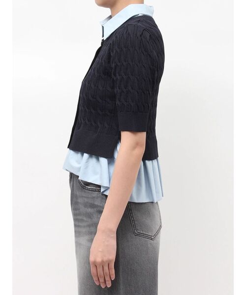 LAGUNAMOON(ラグナムーン)の「デタッチャブルペプラムニットカーディガン(ニット/セーター・レディース・グレー/アイボリー/ネイビー・FREE)」の18枚目の写真