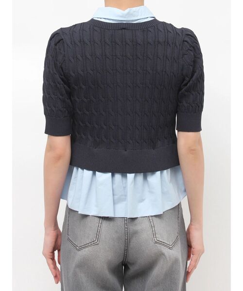 LAGUNAMOON(ラグナムーン)の「デタッチャブルペプラムニットカーディガン(ニット/セーター・レディース・グレー/アイボリー/ネイビー・FREE)」の17枚目の写真