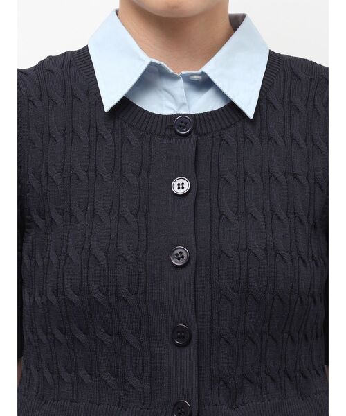 LAGUNAMOON(ラグナムーン)の「デタッチャブルペプラムニットカーディガン(ニット/セーター・レディース・グレー/アイボリー/ネイビー・FREE)」の16枚目の写真