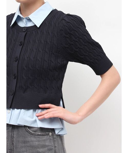 LAGUNAMOON(ラグナムーン)の「デタッチャブルペプラムニットカーディガン(ニット/セーター・レディース・グレー/アイボリー/ネイビー・FREE)」の15枚目の写真