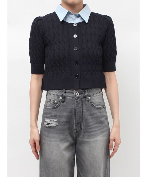 LAGUNAMOON(ラグナムーン)の「デタッチャブルペプラムニットカーディガン(ニット/セーター・レディース・グレー/アイボリー/ネイビー・FREE)」の12枚目の写真