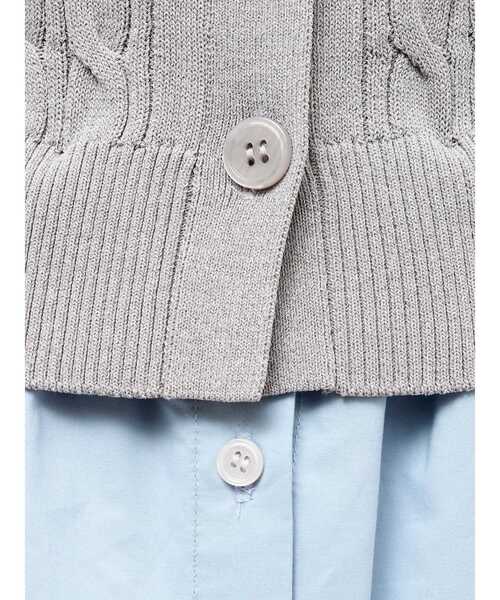 LAGUNAMOON(ラグナムーン)の「デタッチャブルペプラムニットカーディガン(ニット/セーター・レディース・グレー/アイボリー/ネイビー・FREE)」の8枚目の写真