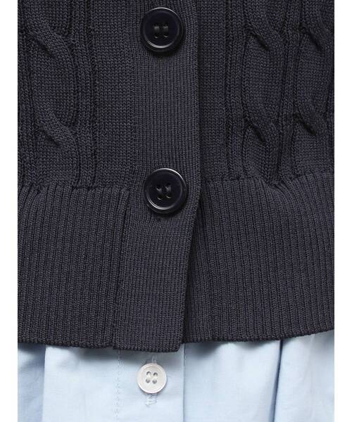 LAGUNAMOON(ラグナムーン)の「デタッチャブルペプラムニットカーディガン(ニット/セーター・レディース・グレー/アイボリー/ネイビー・FREE)」の7枚目の写真