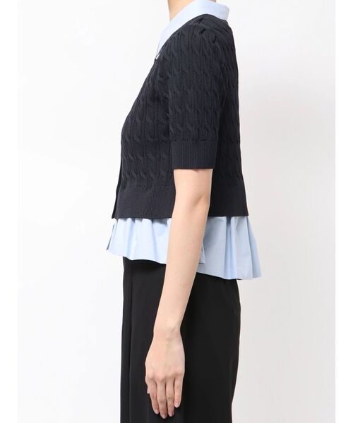 LAGUNAMOON(ラグナムーン)の「デタッチャブルペプラムニットカーディガン【オフィスカジュアル】【夏服】(ニット/セーター・レディース・グレー/アイボリー/ネイビー・FREE)」の14枚目の写真