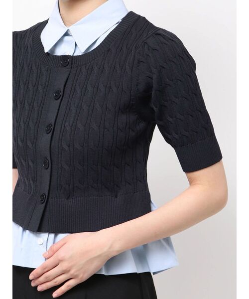 LAGUNAMOON(ラグナムーン)の「デタッチャブルペプラムニットカーディガン【オフィスカジュアル】【夏服】(ニット/セーター・レディース・グレー/アイボリー/ネイビー・FREE)」の17枚目の写真