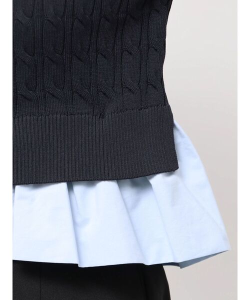LAGUNAMOON(ラグナムーン)の「デタッチャブルペプラムニットカーディガン【オフィスカジュアル】【夏服】(ニット/セーター・レディース・グレー/アイボリー/ネイビー・FREE)」の18枚目の写真